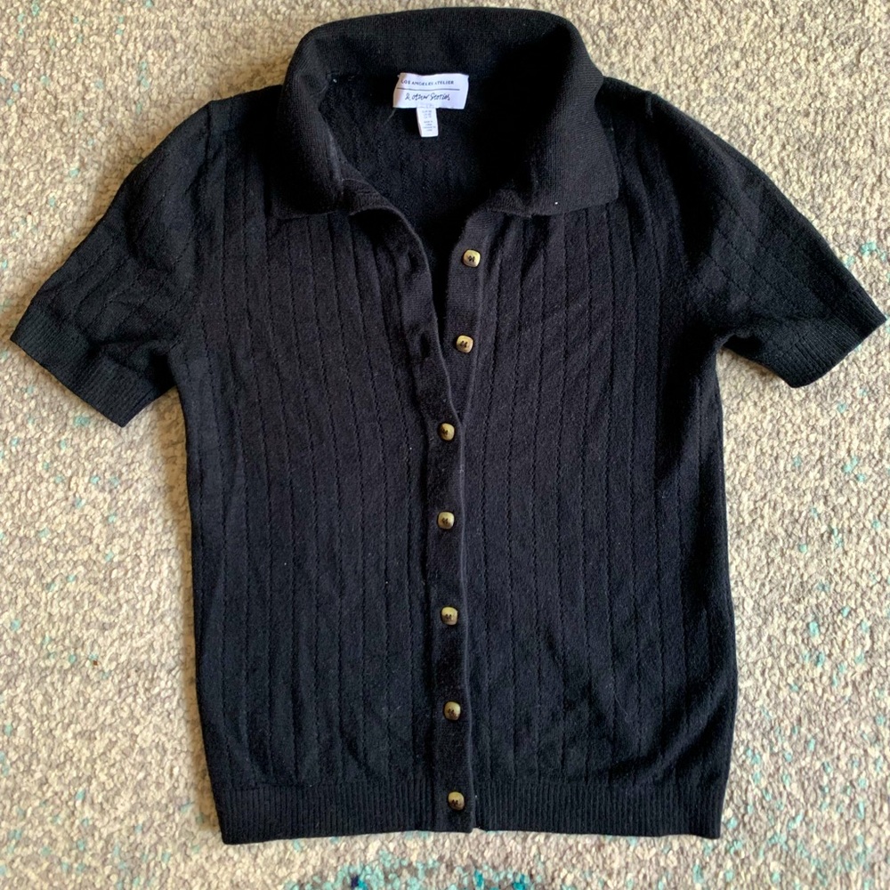 & Other Stories Short Sleeved Polo Cardigan size XS